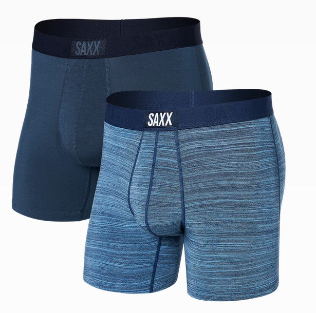 Vibe 2-Pack Super Soft Boxer Brief / Spacedye Heather/Navy