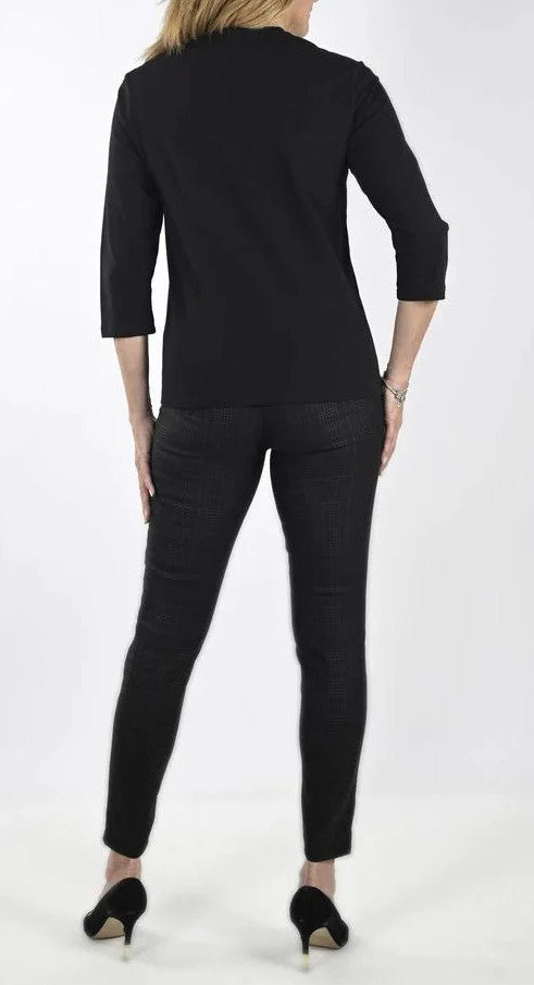 Charcoal Plaid Pant 233898