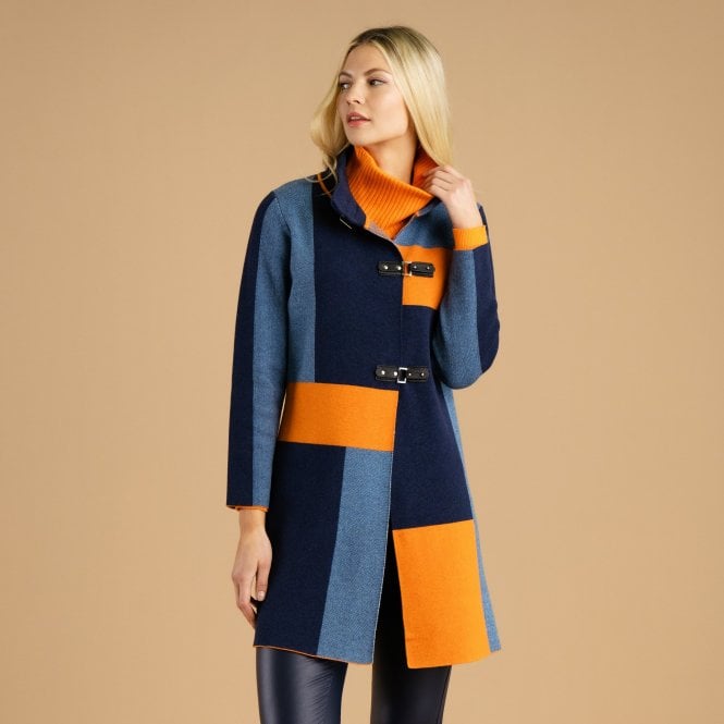 Orange/Blue/Navy Cardigan 6364