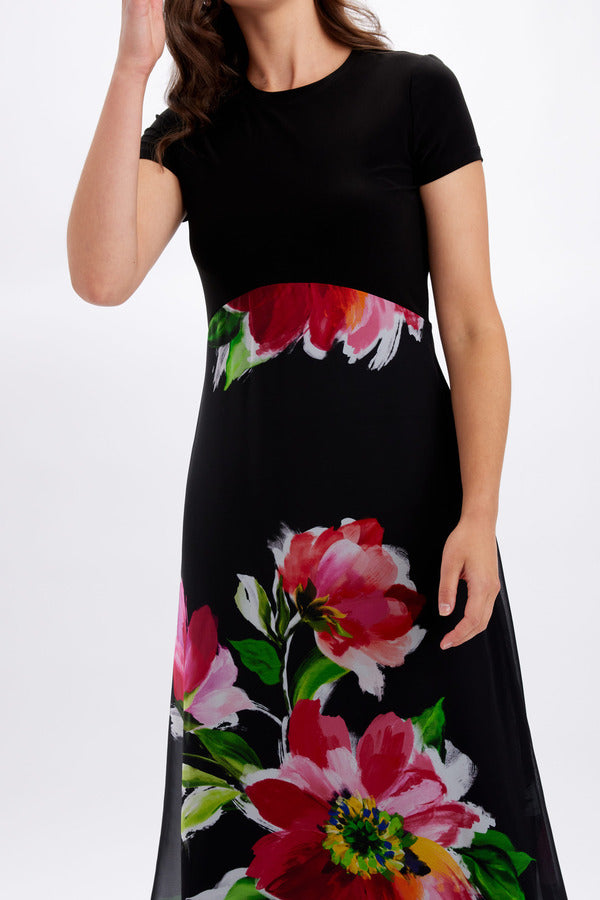 Floral Chiffon Dress Style 246188