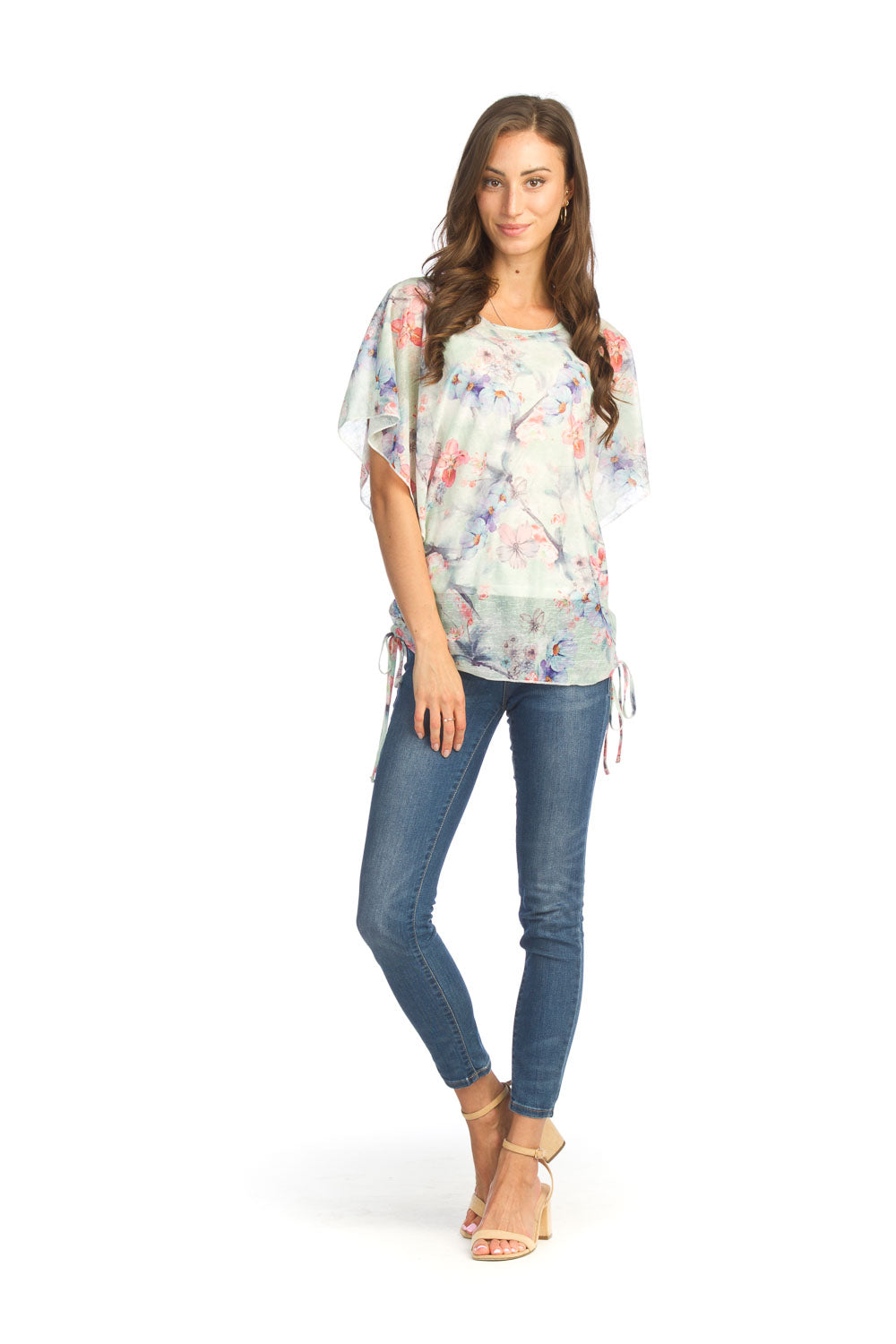 Floral Overlay Blouse PT14156