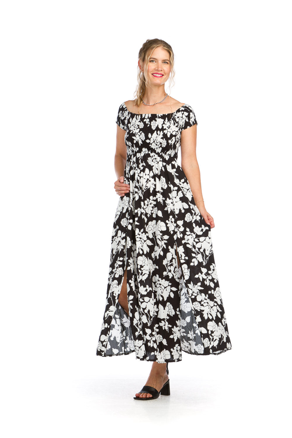 Floral Smocked Maxi Dress PD16589