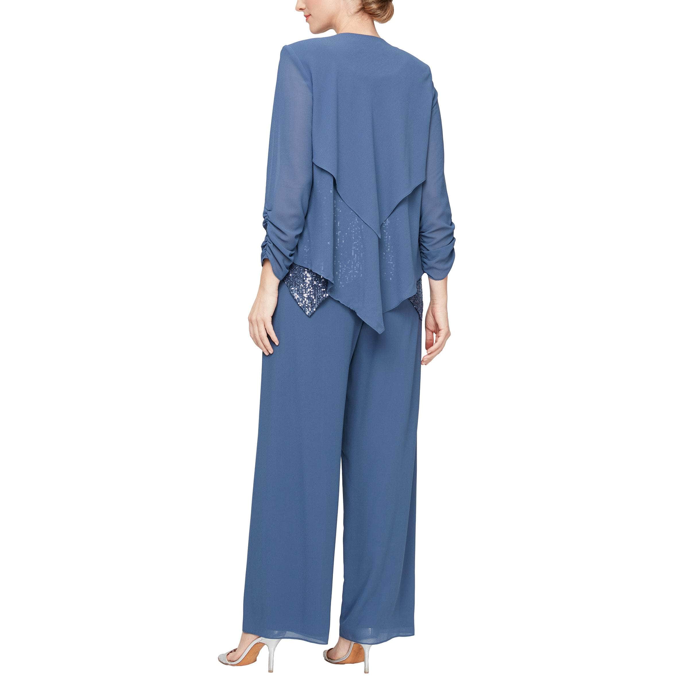 Three-Piece Sequined Sleeveless Pantsuit 8192011 -