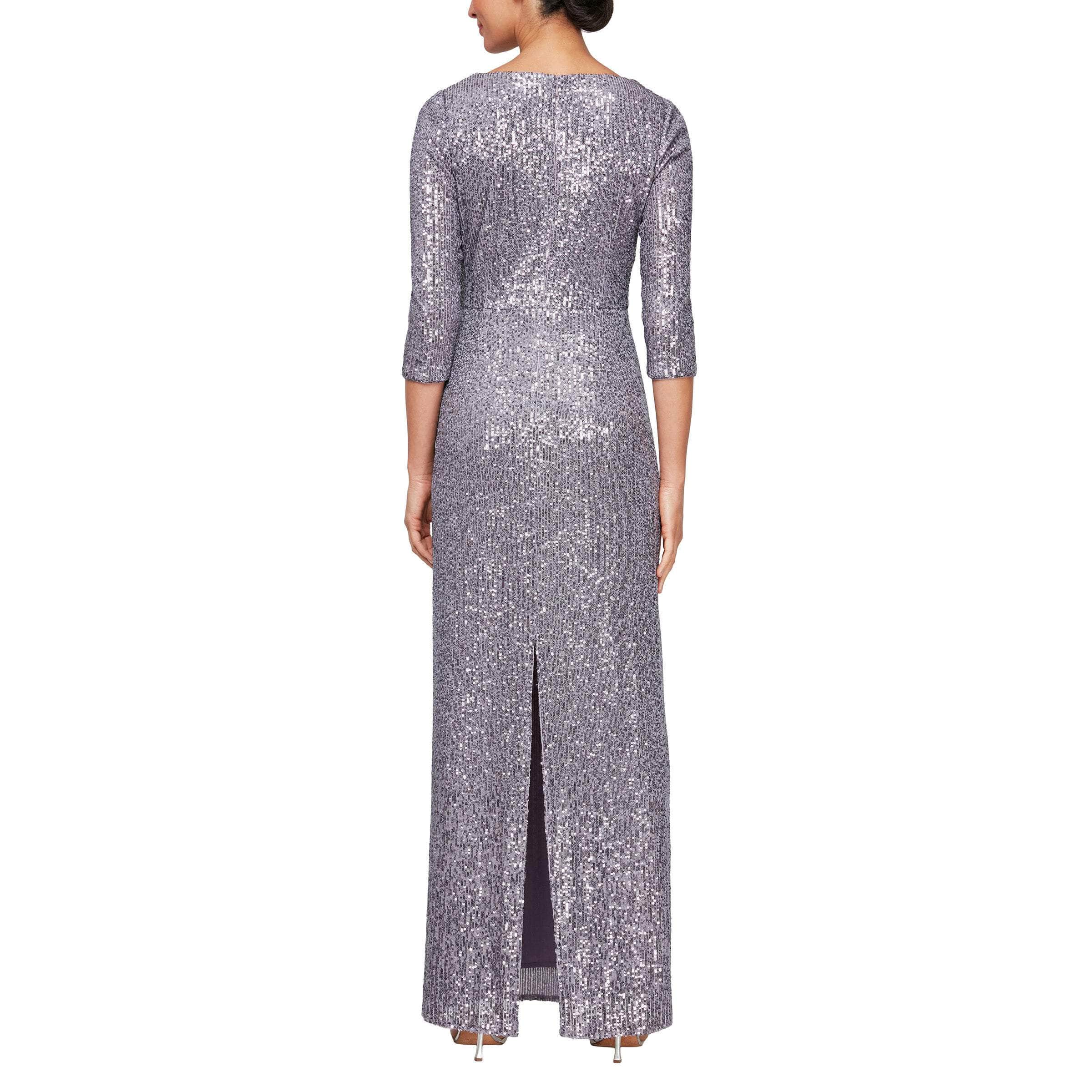 Sequin Gown With Knot Waist Detail 8196646