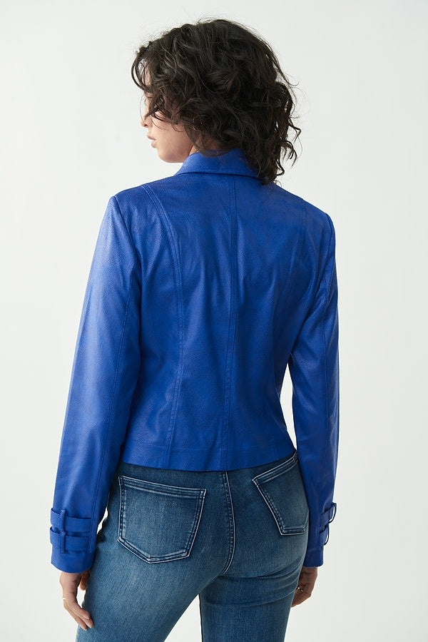 Faux Leather Moto Jacket Style 221913