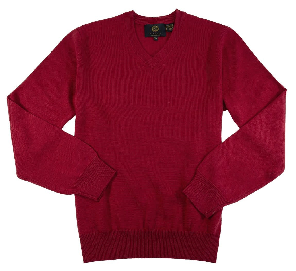 -Neck Baruffa Merino Wool Sweater - 255611