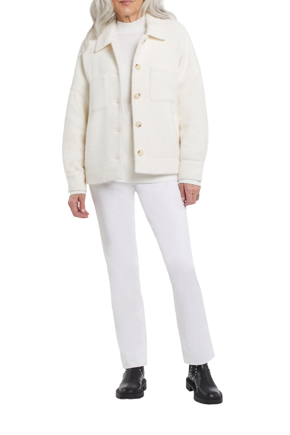 Boucle Eyelast Knit Jacket (2 Colors) 4785O