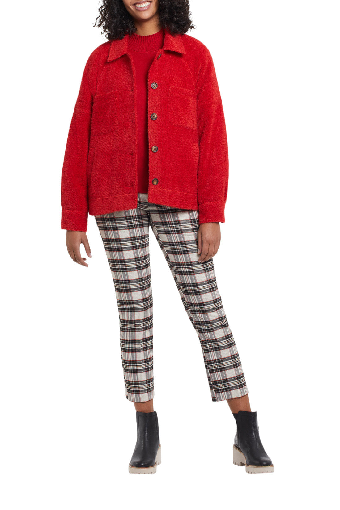 Boucle Eyelast Knit Jacket (2 Colors) 4785O