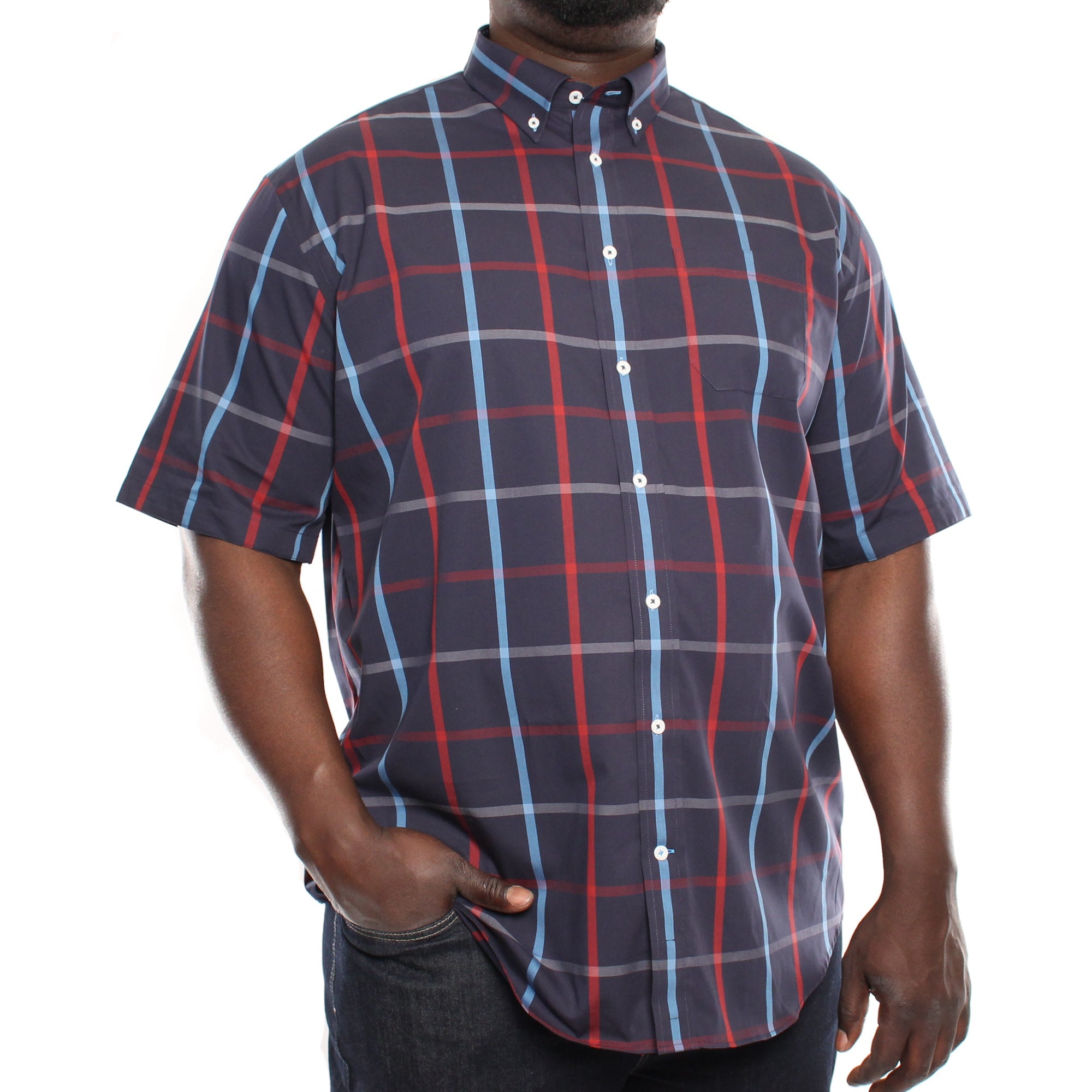 Navy Multi Print Shirt 528381