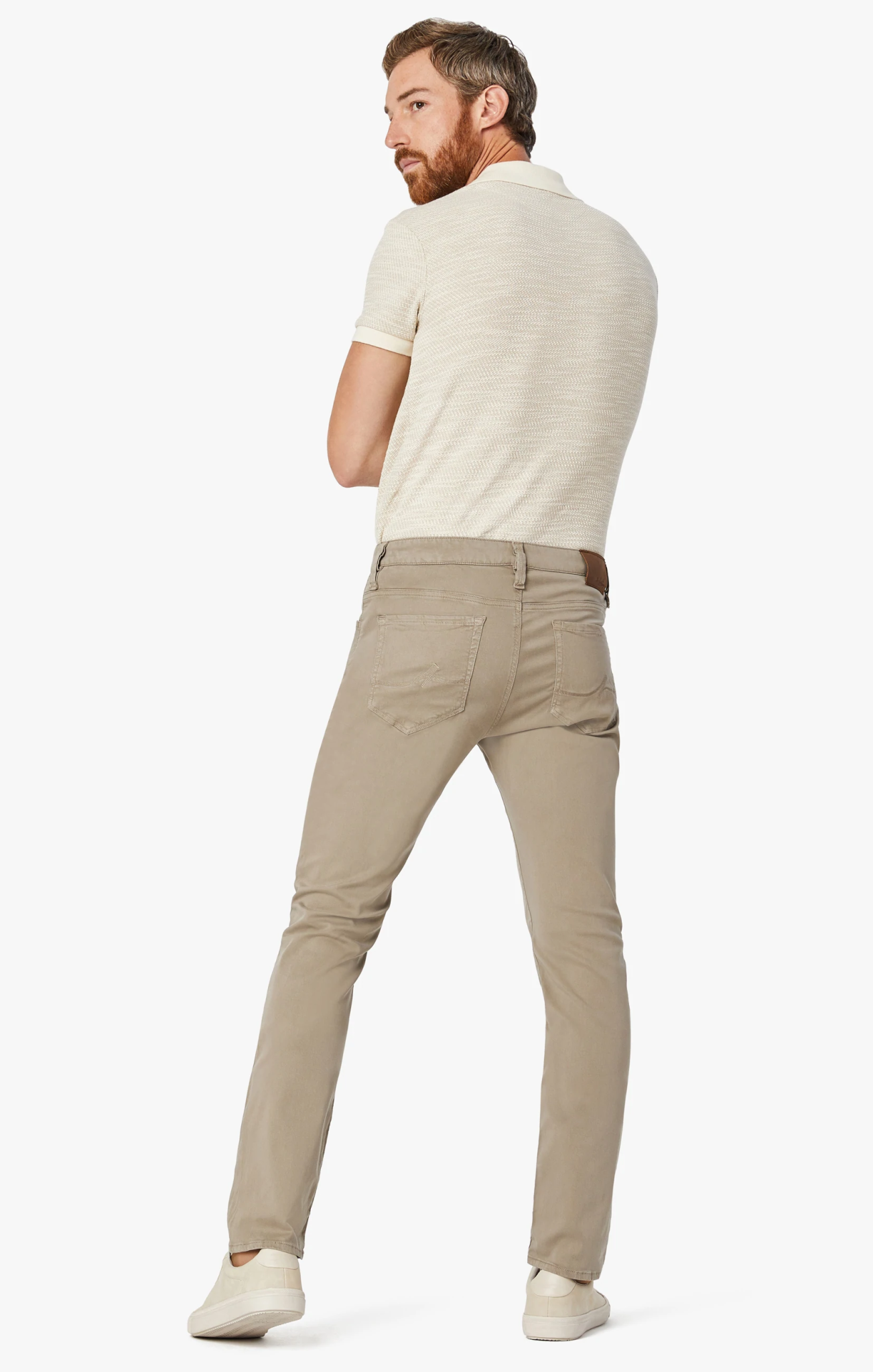 Cool Tapered Leg Pants In Mushroom Twill