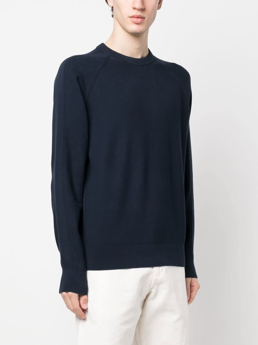 Bird's Eye Crew Neck Sweater