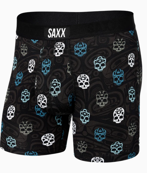 Ultra  Super Soft  Boxer Brief / Skulls- Black