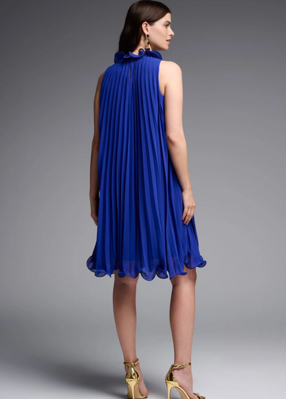 Pleated chiffon 2025 midi dress