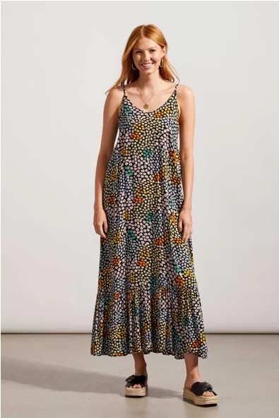 Ditzy Floral Print Maxi Dress 7664O