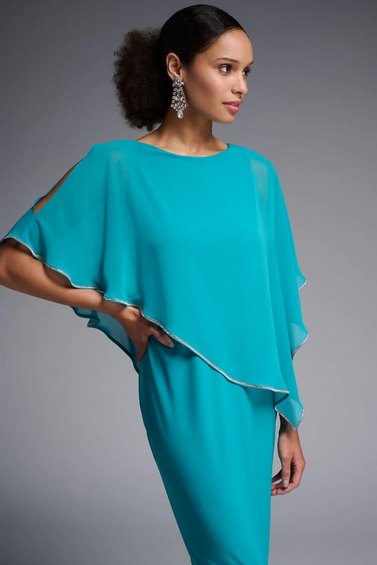 Chiffon Overlay Dress Style 223762