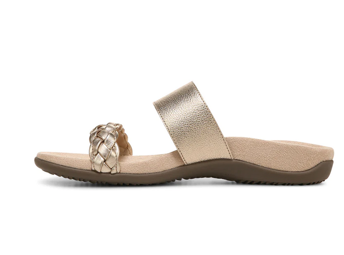 Jeanne Slide Sandal Gold