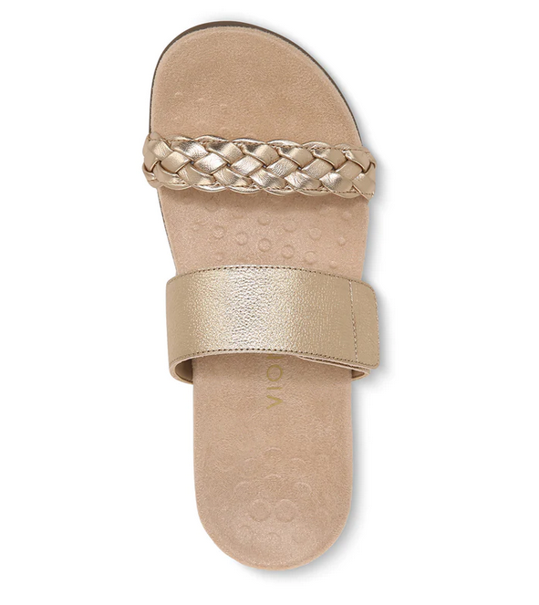 Jeanne Slide Sandal Gold